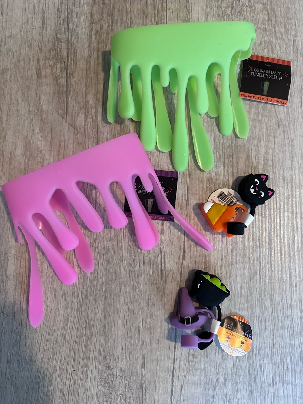 Target bullseye Halloween water bottle accessories - slime sleeves